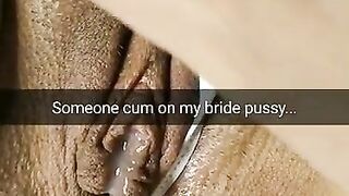 I found my hot bride with a cum on her cheating  pussy!