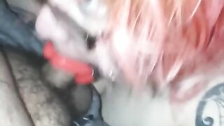 Face Fucking BBW Spanish Rose with Mouth Gag