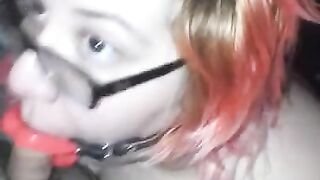 Face Fucking BBW Spanish Rose with Mouth Gag