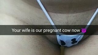 Faithfull wife turned in slutty pregnant cow with big boobs!