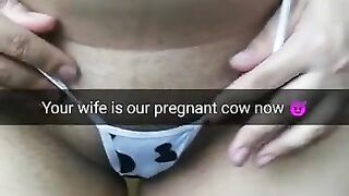 Faithfull wife turned in slutty pregnant cow with big boobs!