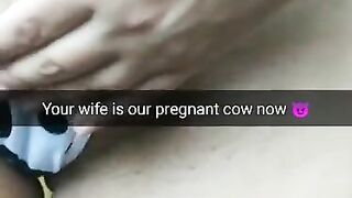 Faithfull wife turned in slutty pregnant cow with big boobs!