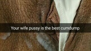 Your cheating wife pussy is the best cum dump for strangers!