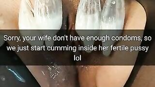 Condoms ran out, so we start cumming inside your  wife!