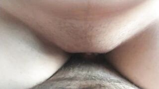 Horny hotwife ride my cock and takes unprotected creampie!