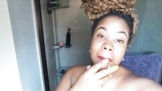 Smoking Big Lips Ebony Black Girl Sexy Audio Voice Erotic Poetry Music Spoken Word - Cami Creams