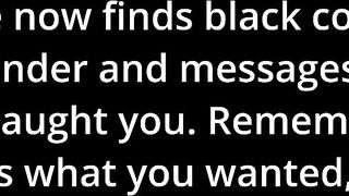 You've turned your wife into a black-cock slut. Now what?