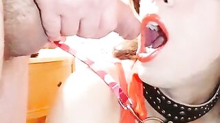 Sissy drinking piss and being humilliated