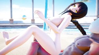 【MMD R-18 SEX DANCE】KANGXI SEX PLEASURE IN THE POOL BIG ASS FUCKED セクシーなお尻 [MMD]