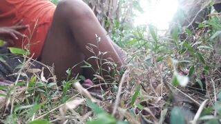 Sri Lankan RISKY OUTDOOR Jungle Sex with Beautiful Girl