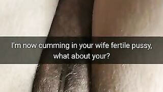 Her lover cum inside my wife fertile pussy and mocking me