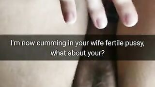 Her lover cum inside my wife fertile pussy and mocking me