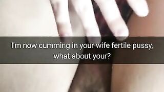 Her lover cum inside my wife fertile pussy and mocking me