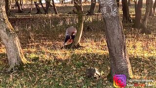 Stepsister Caught me Filming her while she's Pissing in the Woods -girl Peeing in Woods while Hiking