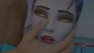 Overwatch - Widowmaker Threesome Anal Creampie Squirt 3d Hentai - by RashNemain