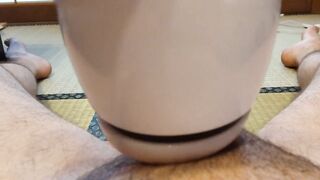 Noisy Japanese blowing toy suck me dry while I watch amazing 3 girls blowjob