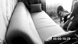 Hidden camera filmed sweet couple having sex in hotel room