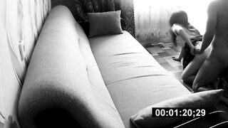 Hidden camera filmed sweet couple having sex in hotel room