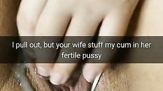 I pull out, but your wife stuff all cum in pussy- Milky Mari