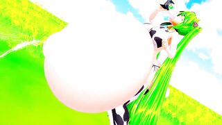 Cow Girl milky belly inflation - Imbapovi