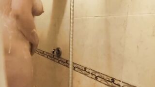 Spying in the Shower for a MILF with Big Tits