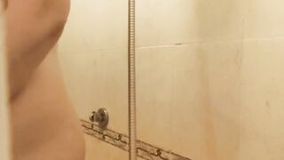 Spying in the Shower for a MILF with Big Tits