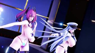 MMD R18 Enterprise and USS Bremerton Suspicious Dark Demon Sex Ver2 Azulene 3D Hentai