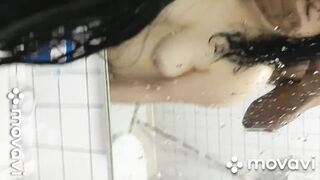 Asian Slut Fucking in the Shower gives her Screaming Orgasm