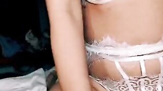 Fuck Horny Wife after Wedding in Sexy Lingerie