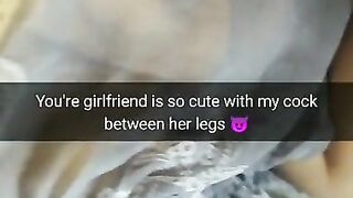 Your girlfriend is looks so cute with my dick in her pussy!