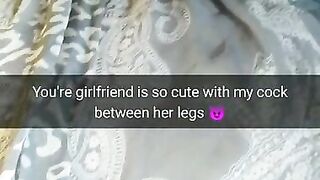 Your girlfriend is looks so cute with my dick in her pussy!