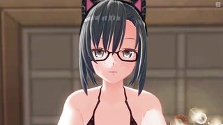 3D HENTAI Neko Girl Gave it in the Ass