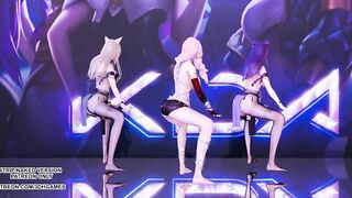 MMD HYUNA - Rolldeep Ahri Kaisa Seraphine League of Legends KDA Sexy Kpop Dance