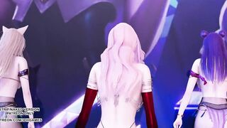 MMD HYUNA - Rolldeep Ahri Kaisa Seraphine League of Legends KDA Sexy Kpop Dance