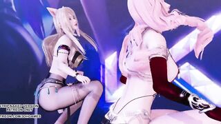 MMD HYUNA - Rolldeep Ahri Kaisa Seraphine League of Legends KDA Sexy Kpop Dance