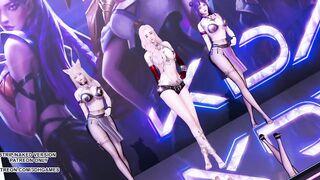 MMD HYUNA - Rolldeep Ahri Kaisa Seraphine League of Legends KDA Sexy Kpop Dance