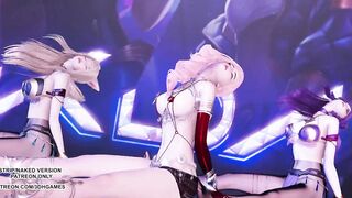 MMD HYUNA - Rolldeep Ahri Kaisa Seraphine League of Legends KDA Sexy Kpop Dance