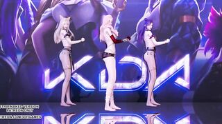 MMD HYUNA - Rolldeep Ahri Kaisa Seraphine League of Legends KDA Sexy Kpop Dance