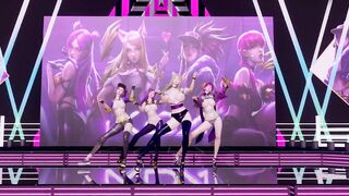 [MMD] GirlsDay - something StripVers. Ahri Akali Evelynn Kaisa 3D Uncensored Nude Dance