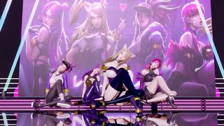 [MMD] GirlsDay - something StripVers. Ahri Akali Evelynn Kaisa 3D Uncensored Nude Dance