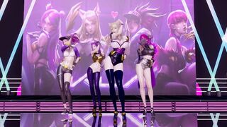 [MMD] GirlsDay - something StripVers. Ahri Akali Evelynn Kaisa 3D Uncensored Nude Dance