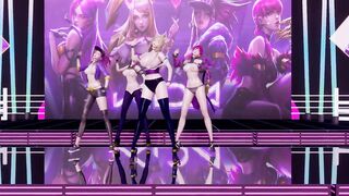 [MMD] GirlsDay - something StripVers. Ahri Akali Evelynn Kaisa 3D Uncensored Nude Dance