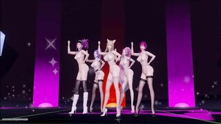 [MMD] CHUNG HA - Snapping Strip Vers. Ahri Akali Kaisa Evelynn Seraphine KDA 3D Erotic Dance