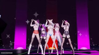 [MMD] CHUNG HA - Snapping Strip Vers. Ahri Akali Kaisa Evelynn Seraphine KDA 3D Erotic Dance