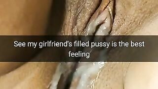 See my thick GF creampied pussy is the best feeling ever!