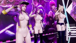 [MMD] LAYSHA - Chocolate Cream NudeVers. Ahri Akali Kaisa Evelynn KDA 3D Erotic Dance 4K UHD 60FPS