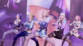 [MMD] Everglow - Dun Dun Strip Vers. Ahri Akali Evelynn Kaisa Seraphine 3D Erotic Dance