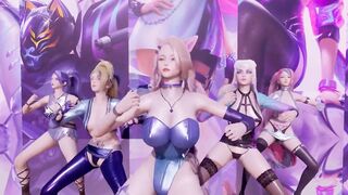 [MMD] Everglow - Dun Dun Strip Vers. Ahri Akali Evelynn Kaisa Seraphine 3D Erotic Dance