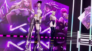 MMD LAYSHA - Chocolate Cream Strip Vers. Ahri Akali Kaisa Evelynn KDA 3D Erotic Dance 4K UHD 60FPS