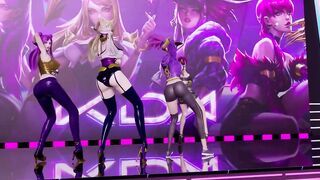 MMD LAYSHA - Chocolate Cream Strip Vers. Ahri Akali Kaisa Evelynn KDA 3D Erotic Dance 4K UHD 60FPS